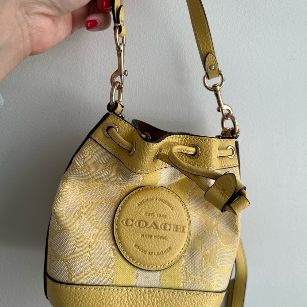 Coach Mini Bucket Bag – Yellow Signature Canvas